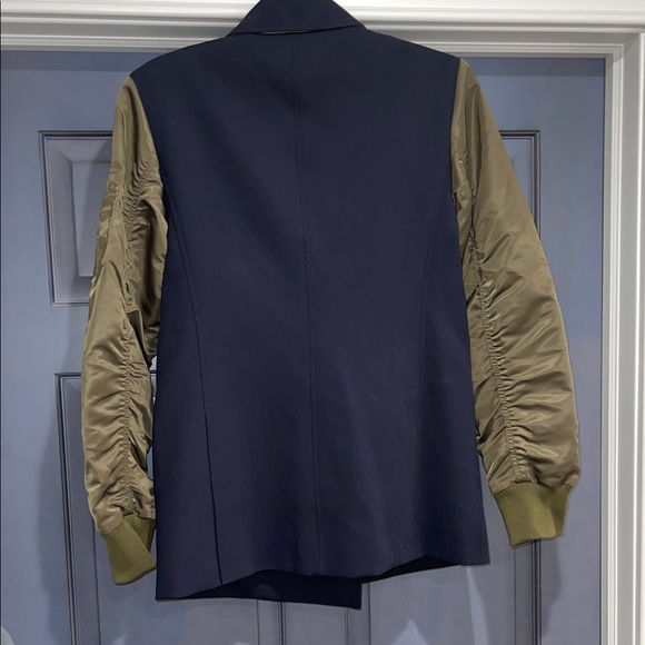 Veronica Beard Clausen Dickey Jacket Double-Breasted Olive Sleeves Size 6 NWT - Picture 11 of 11